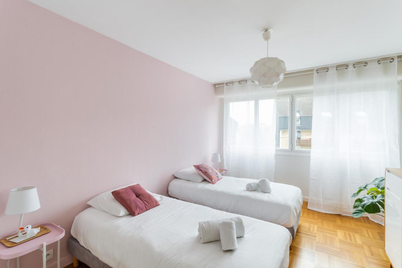 Rosa, Confortable 2 Chambres Avec Parking Dans Le Centre Rennes Exterior photo